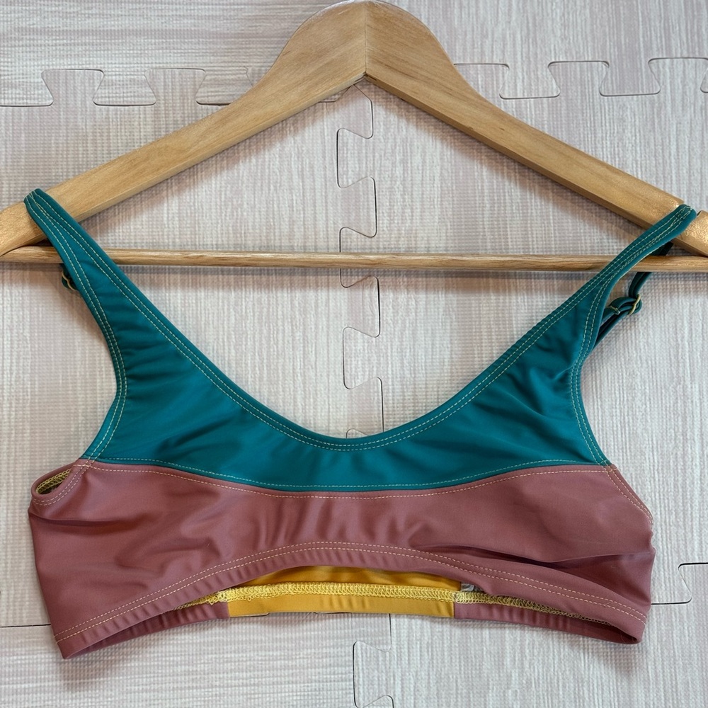 Free People ColorBlock Crop Bikini Top - S